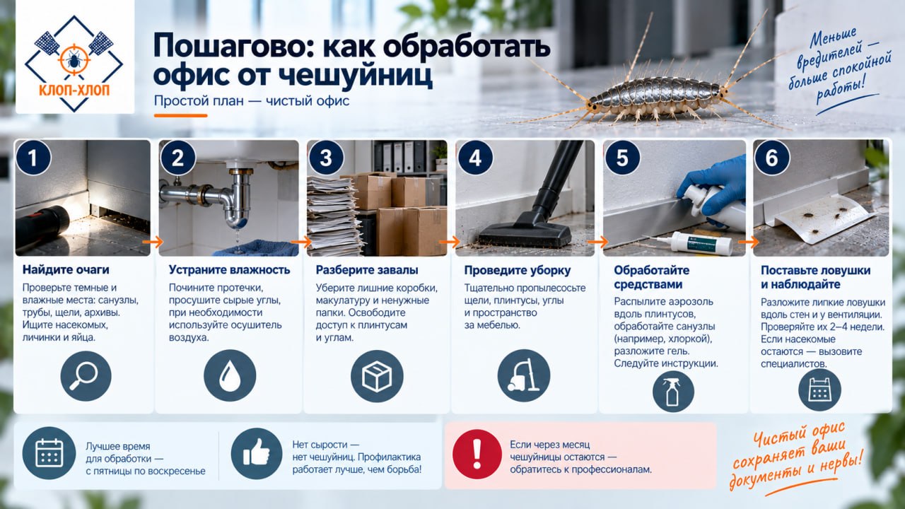 Пошагово: как обработать офис от чешуйниц